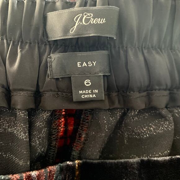 J. Crew Pull-On Easy Pant in Velvet Stewart Plaid Size 6 - Picture 6 of 6